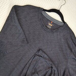 VanHeusen Traveler T Shirt Size XXL Luxe Touch Moisture Wicking Black tee tshirt
